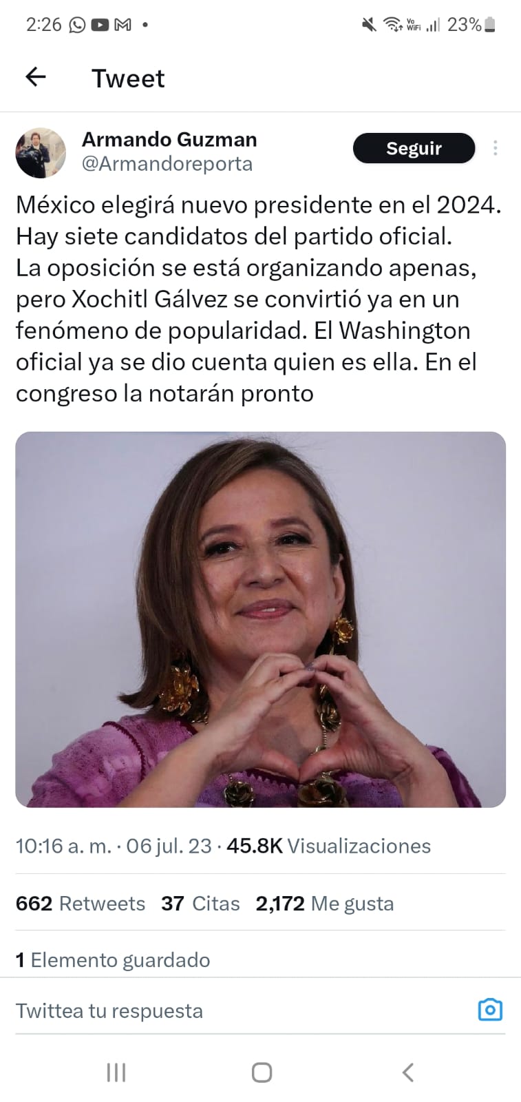 Financial Times - Xóchitl outsider que amenaza sucesión de AMLO