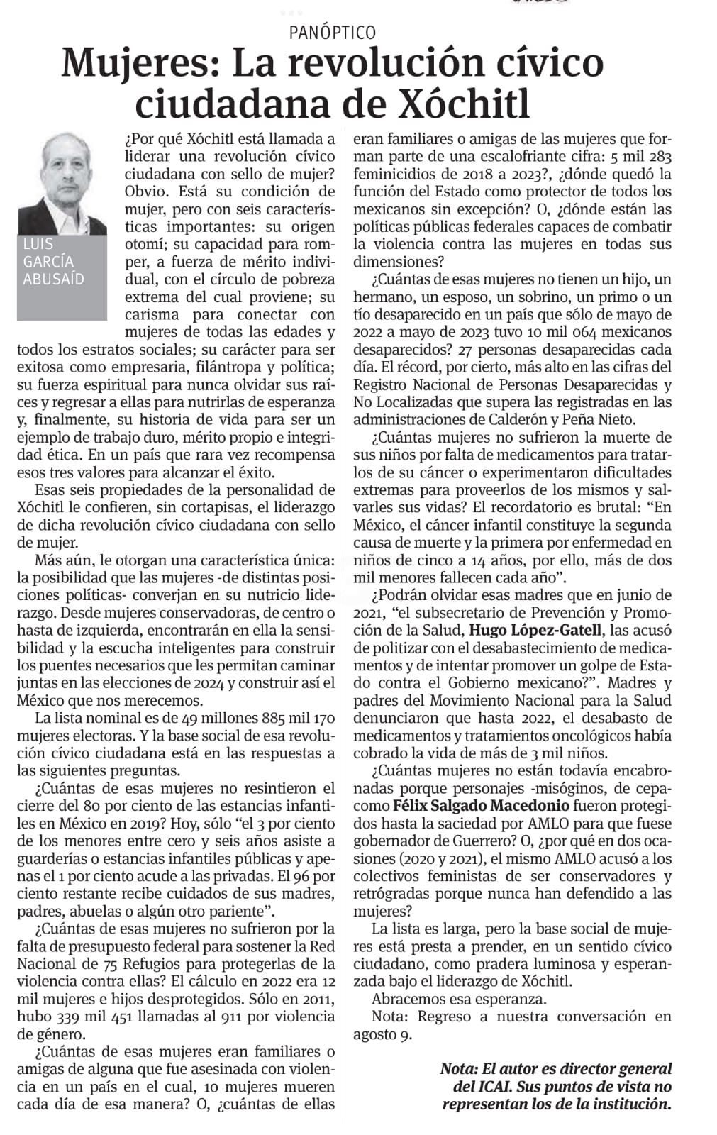 Mujeres: La revolución Cívico Ciudadana de Xóchitl
